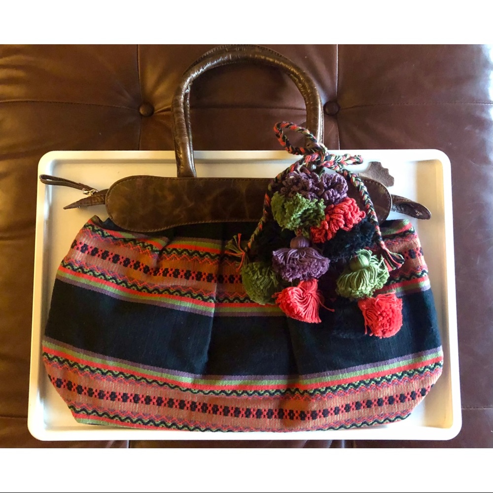 Multi-colored Satchel Bag